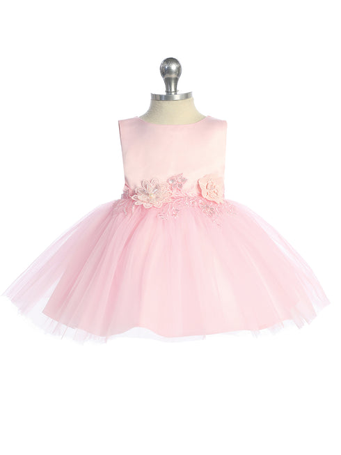 Baby Girls Tulle Charming Flower Girl Dress 0M-24M